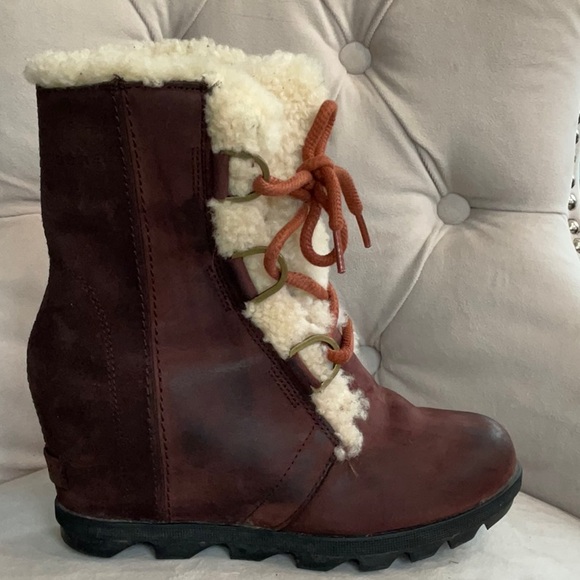 Sorel Brown Wedge Winter Boots Size 6.5 - Picture 7 of 8